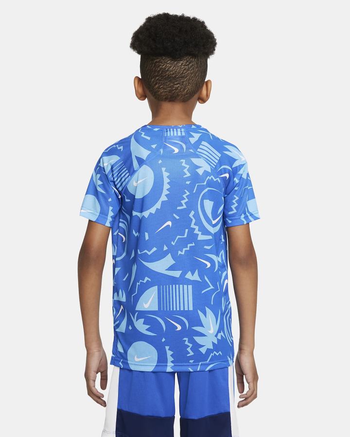 Camiseta Nike Dri-FIT Kids Training Top Niño Azul Real Rojas | XFWOC-2458