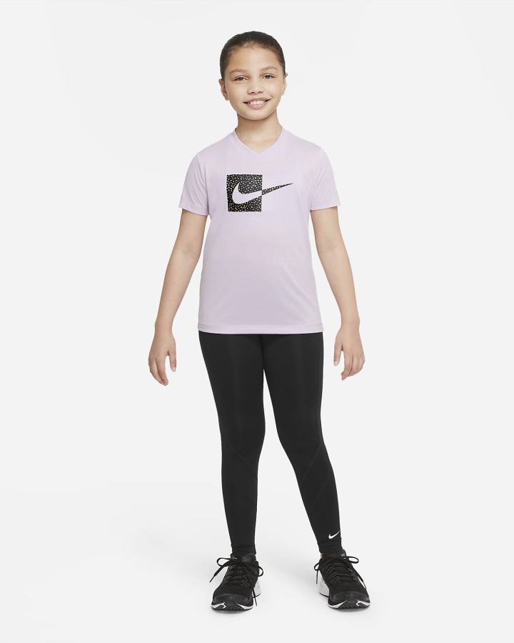 Camiseta Nike Dri-FIT Kids V-Neck Niña Moradas | OQLBF-0852