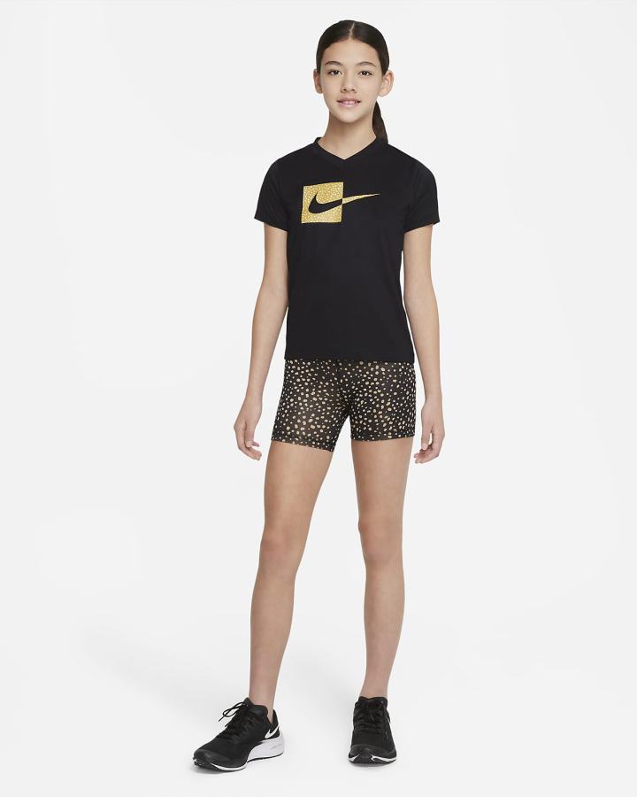 Camiseta Nike Dri-FIT Kids V-Neck Niña Negras | CFVLT-8096