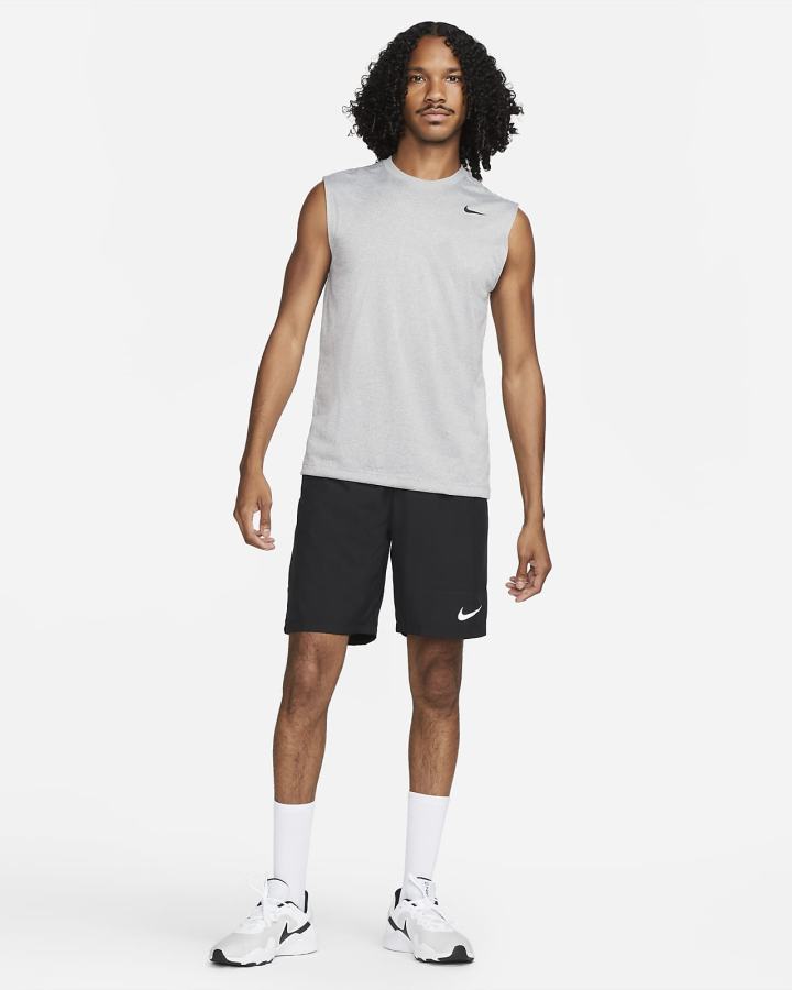 Camiseta Nike Dri-FIT Legend Sleeveless Fitness Hombre Gris Plateadas Negras | BFPKL-0714
