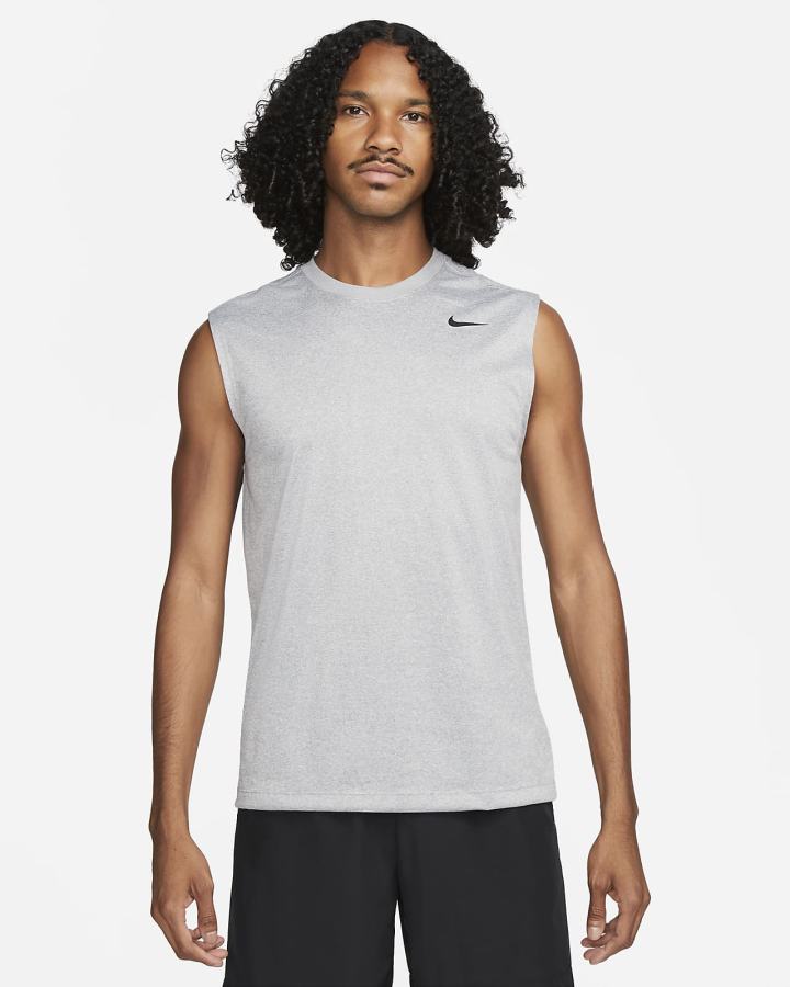 Camiseta Nike Dri-FIT Legend Sleeveless Fitness Hombre Azul Real Negras | CJTHM-3510