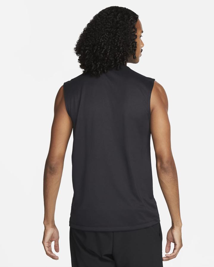 Camiseta Nike Dri-FIT Legend Sleeveless Fitness Hombre Negras Plateadas | DCFBL-5769