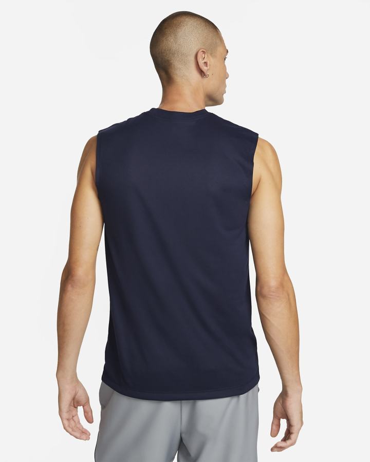 Camiseta Nike Dri-FIT Legend Sleeveless Fitness Hombre Obsidian Plateadas | IBAVD-1849
