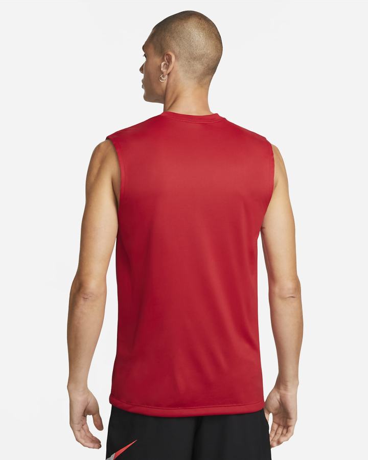 Camiseta Nike Dri-FIT Legend Sleeveless Fitness Hombre Rojas Negras | QEOKM-2057