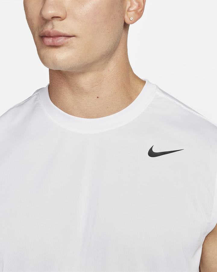 Camiseta Nike Dri-FIT Legend Sleeveless Fitness Hombre Blancas Negras | XPULC-0983