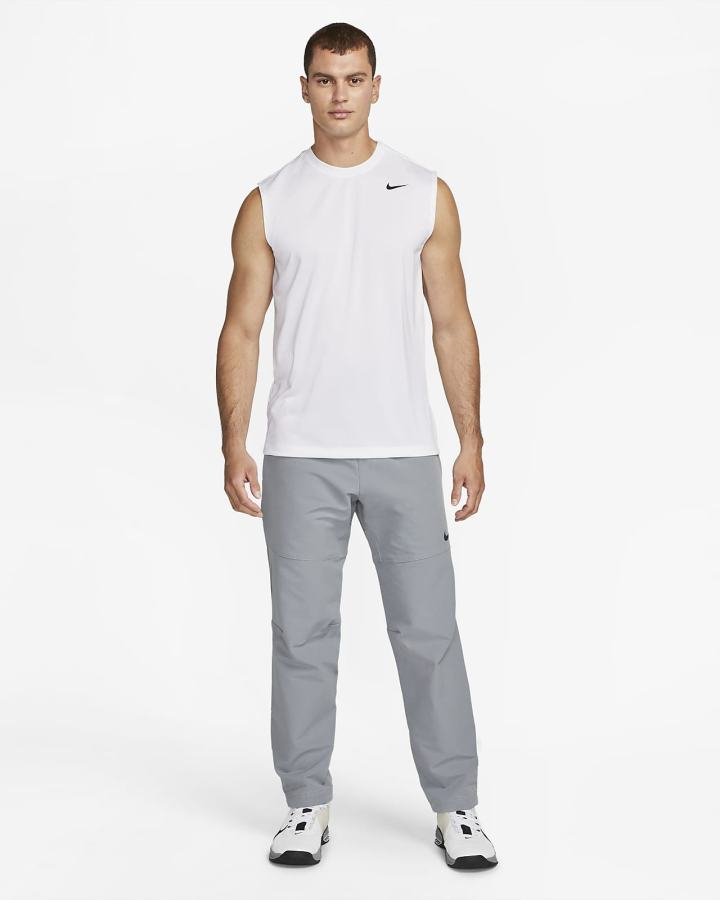 Camiseta Nike Dri-FIT Legend Sleeveless Fitness Hombre Blancas Negras | XPULC-0983