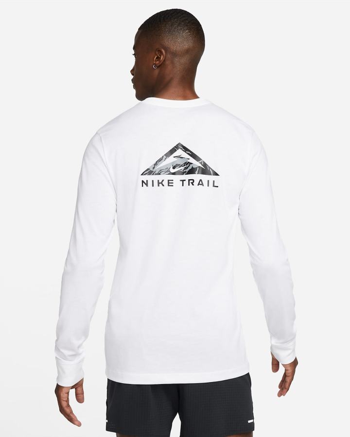 Camiseta Nike Dri-FIT Long-Sleeve Trail Running Hombre Blancas | EOLBZ-1385