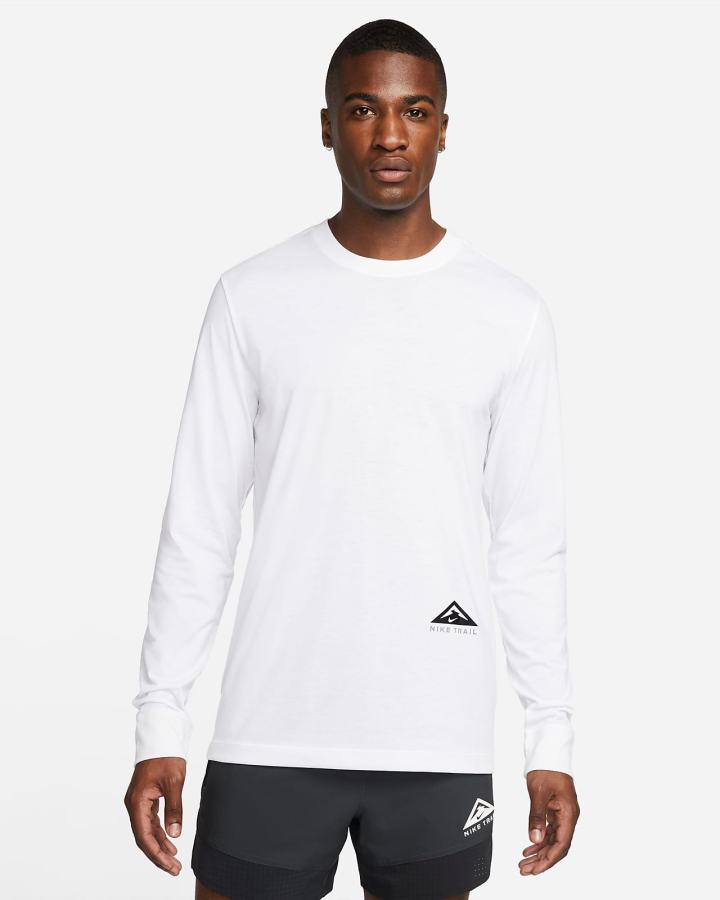Camiseta Nike Dri-FIT Long-Sleeve Trail Running Hombre Blancas | EOLBZ-1385