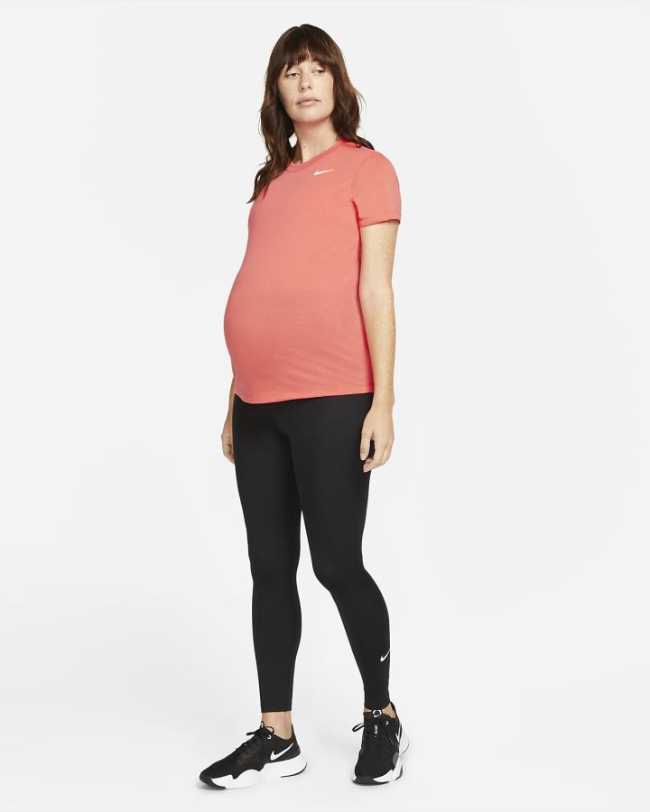 Camiseta Nike Dri-FIT (M) (Maternity) Mujer Blancas | DRSLM-8924