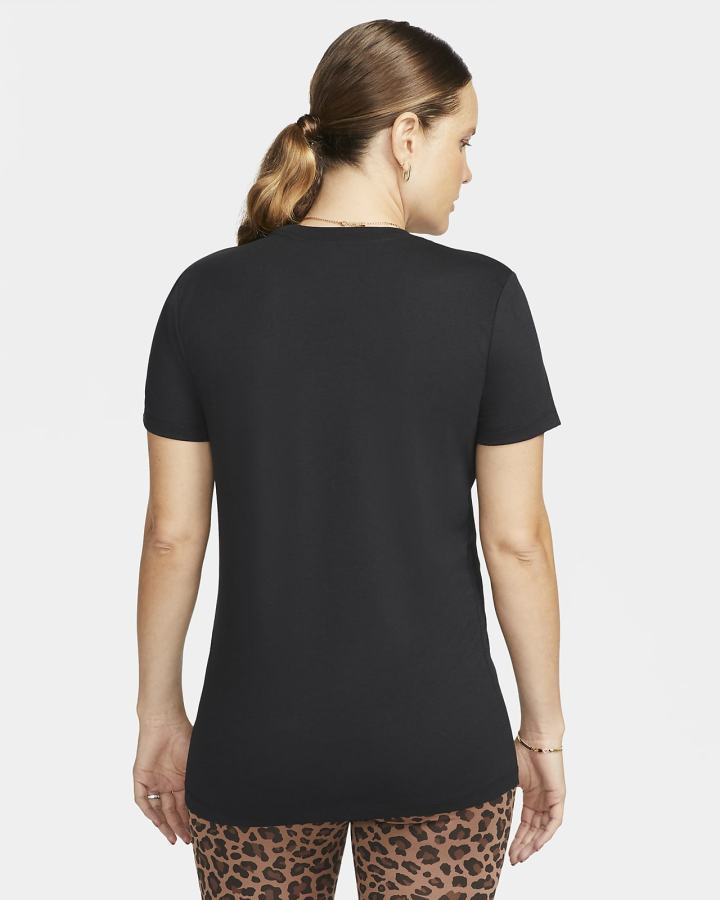 Camiseta Nike Dri-FIT (M) (Maternity) Mujer Negras Blancas | GYKFD-4013
