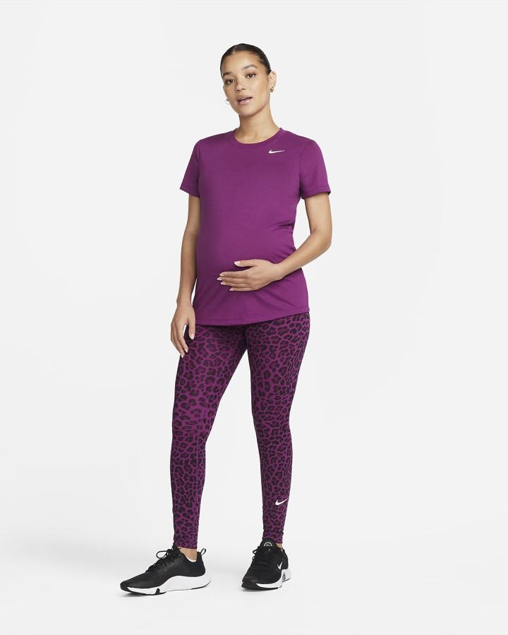 Camiseta Nike Dri-FIT (M) (Maternity) Mujer Blancas | QHKIO-1847