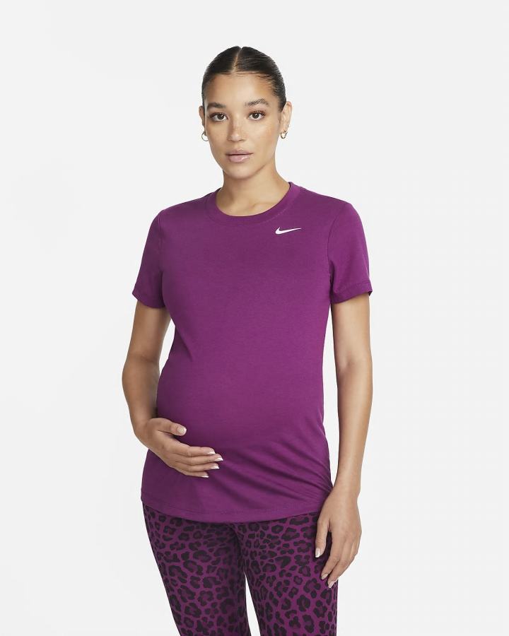 Camiseta Nike Dri-FIT (M) (Maternity) Mujer Blancas | QHKIO-1847