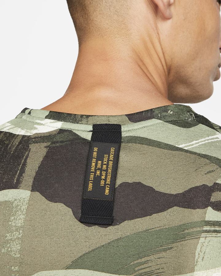 Camiseta Nike Dri-FIT Miler Short-Sleeve Camo Hombre Verde | SXRUZ-4256