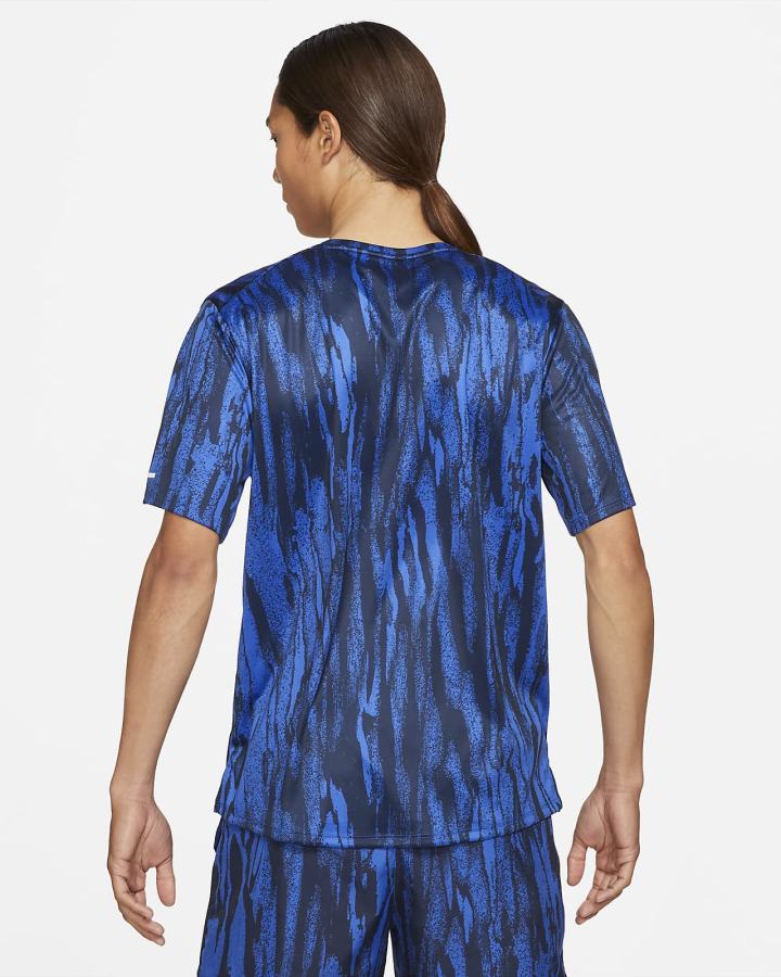 Camiseta Nike Dri-FIT Miler Wild Run Short-Sleeve Hombre Azul Real | WHTBZ-1765