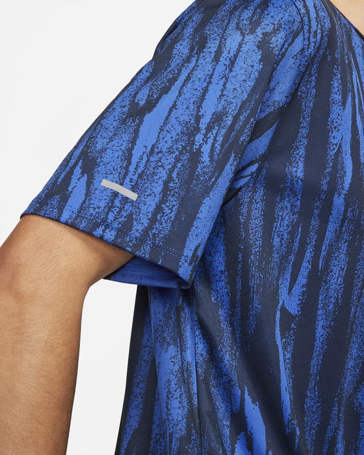Camiseta Nike Dri-FIT Miler Wild Run Short-Sleeve Hombre Azul Real | WHTBZ-1765