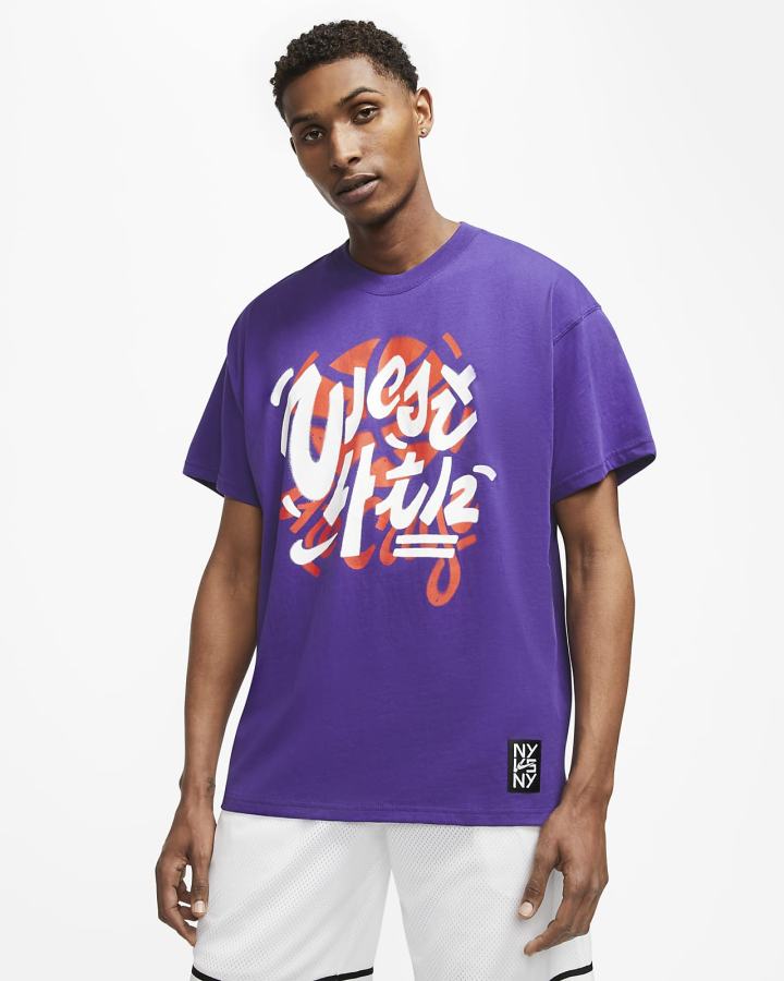 Camiseta Nike Dri-FIT NY vs. NY West 4th Basketball Hombre Moradas | GOFYD-4508
