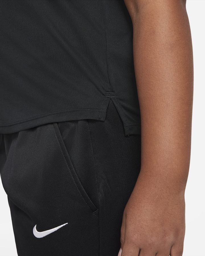 Camiseta Nike Dri-FIT One Kids Short-Sleeve Training Top (Extended Size) Niña Negras Blancas | JSIQN-3984
