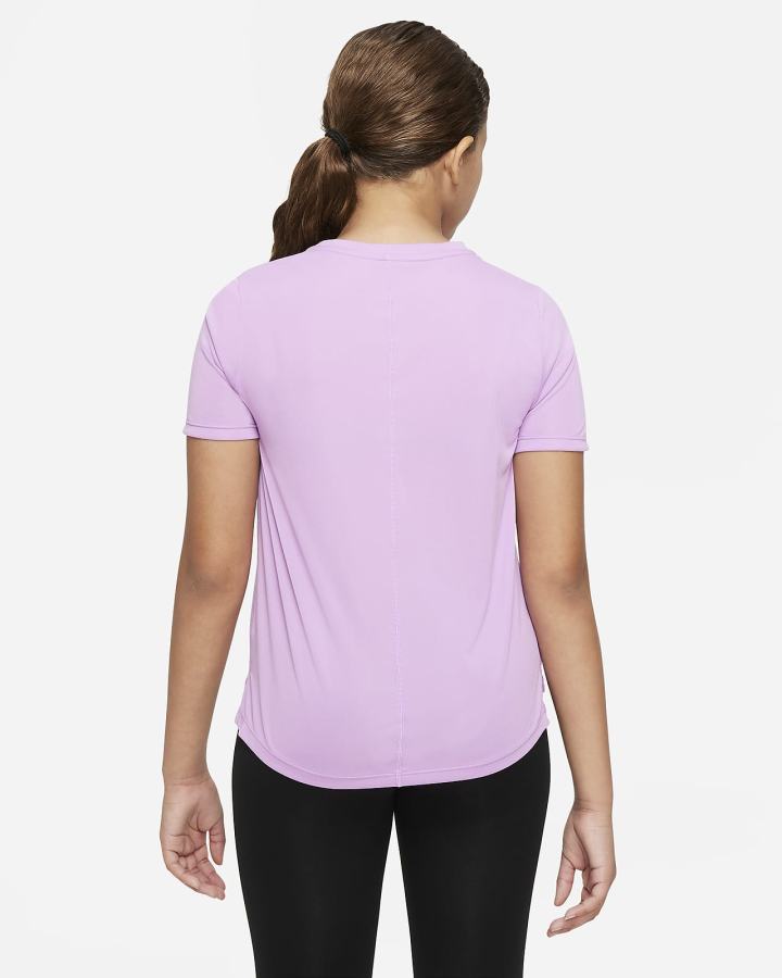 Camiseta Nike Dri-FIT One Kids Short-Sleeve Training Top (Extended Size) Niña Moradas Verde Menta | TFZWJ-8651