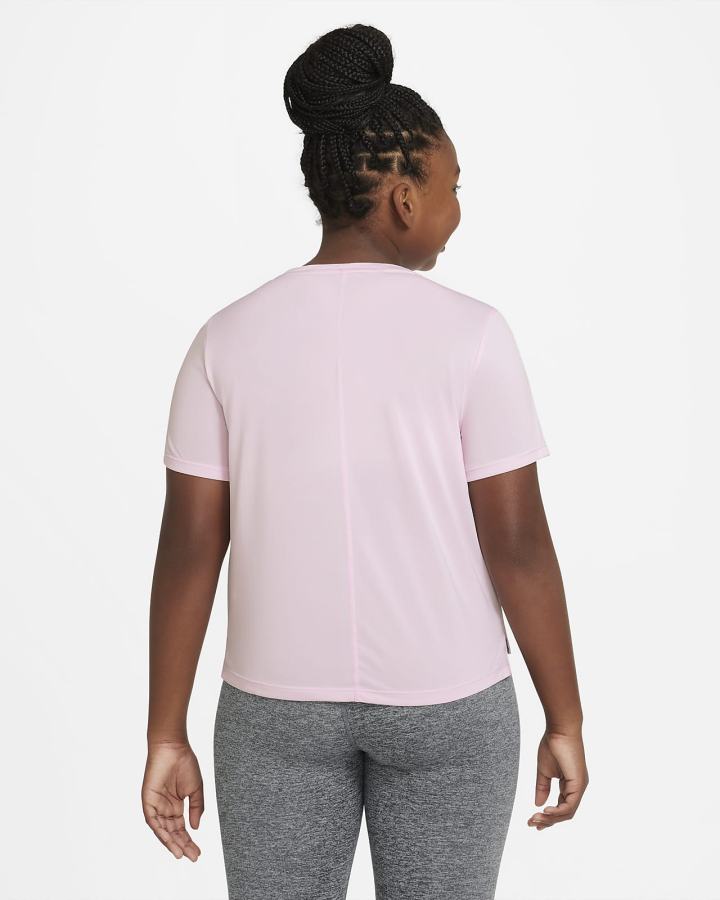 Camiseta Nike Dri-FIT One Kids Short-Sleeve Training Top (Extended Size) Niña Rosas | XMBIV-0698