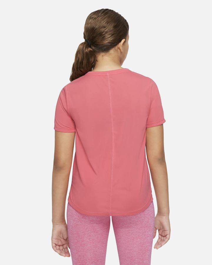 Camiseta Nike Dri-FIT One Kids Short-Sleeve Training Top (Extended Size) Niña Rosas Azules | ZXPNC-5461