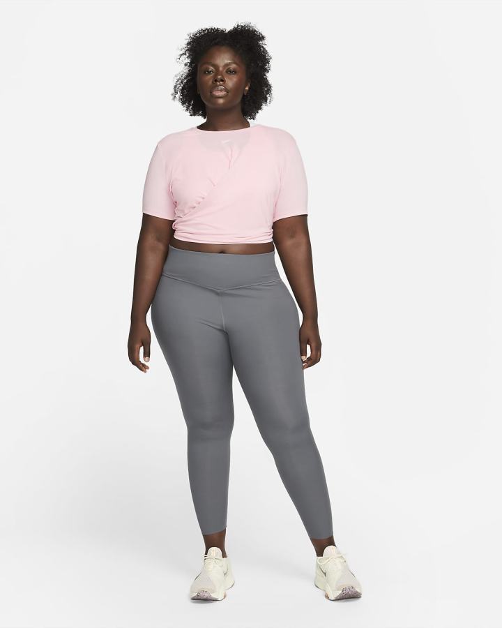 Camiseta Nike Dri-FIT One Luxe Twist Cropped Short-Sleeve Top Mujer Rosas | DNBWC-5904