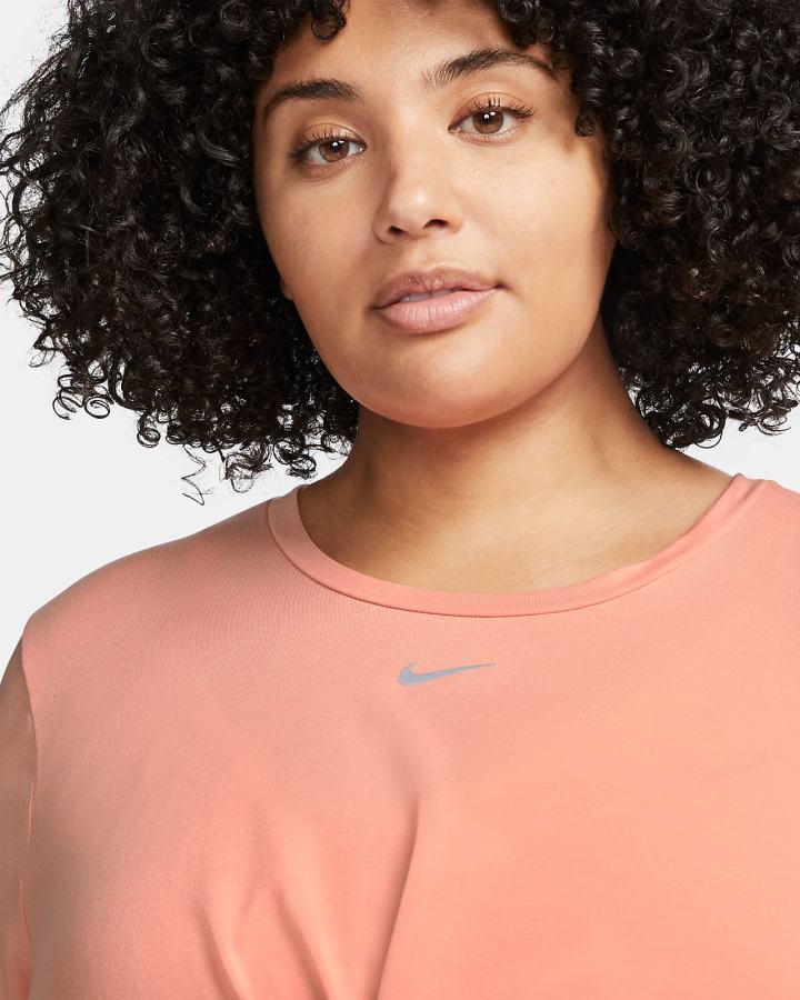 Camiseta Nike Dri-FIT One Luxe Twist Cropped Short-Sleeve Top Mujer Naranjas | FZMTR-5041