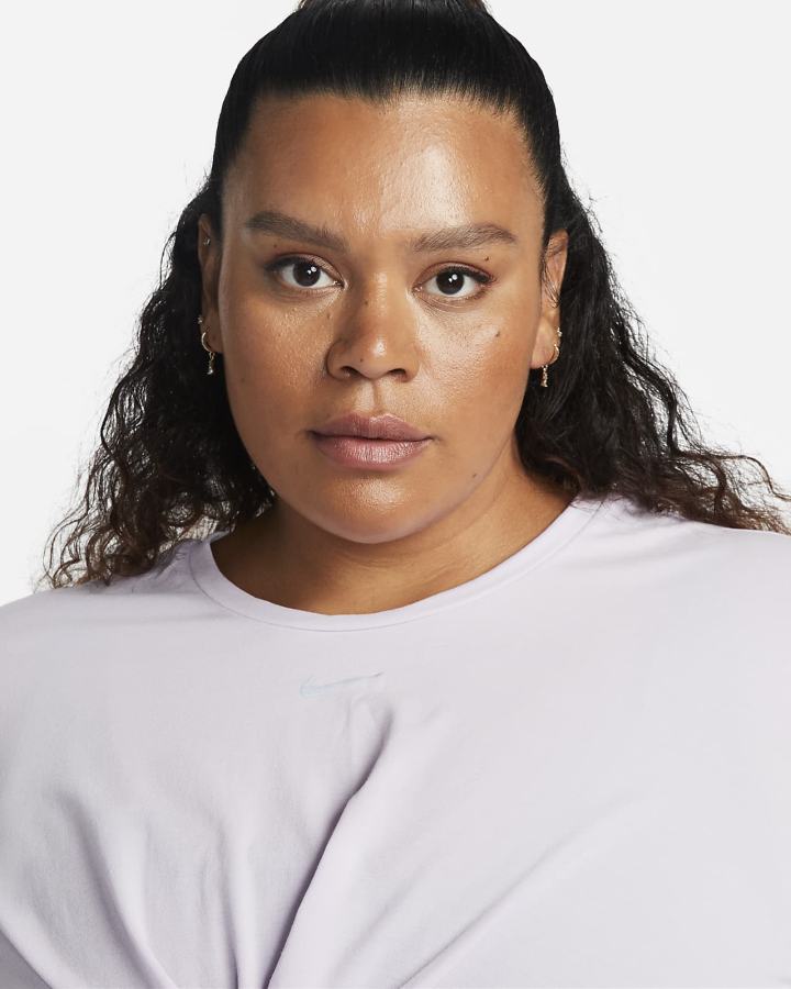 Camiseta Nike Dri-FIT One Luxe Twist Cropped Short-Sleeve Top Mujer Moradas | LGQKJ-8096
