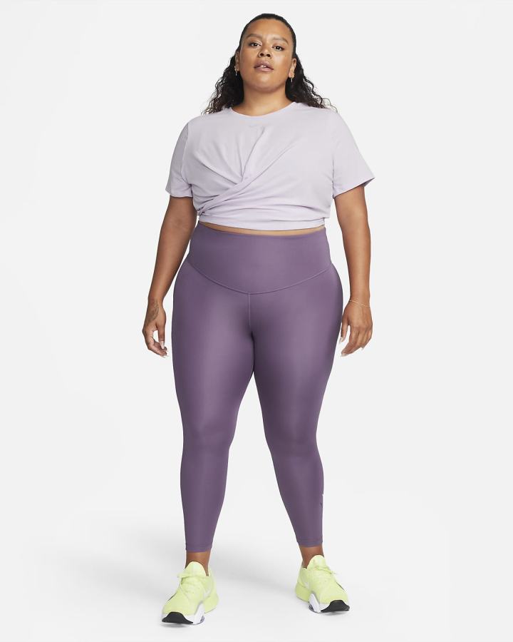 Camiseta Nike Dri-FIT One Luxe Twist Cropped Short-Sleeve Top Mujer Moradas | LGQKJ-8096