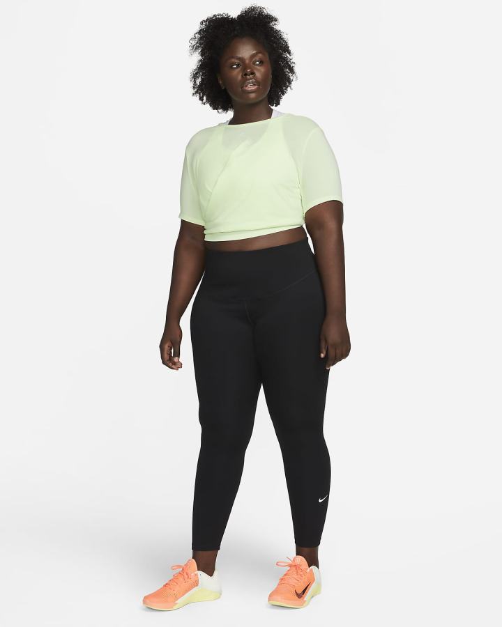 Camiseta Nike Dri-FIT One Luxe Twist Cropped Short-Sleeve Top Mujer Verde Claro | PGBWA-6321