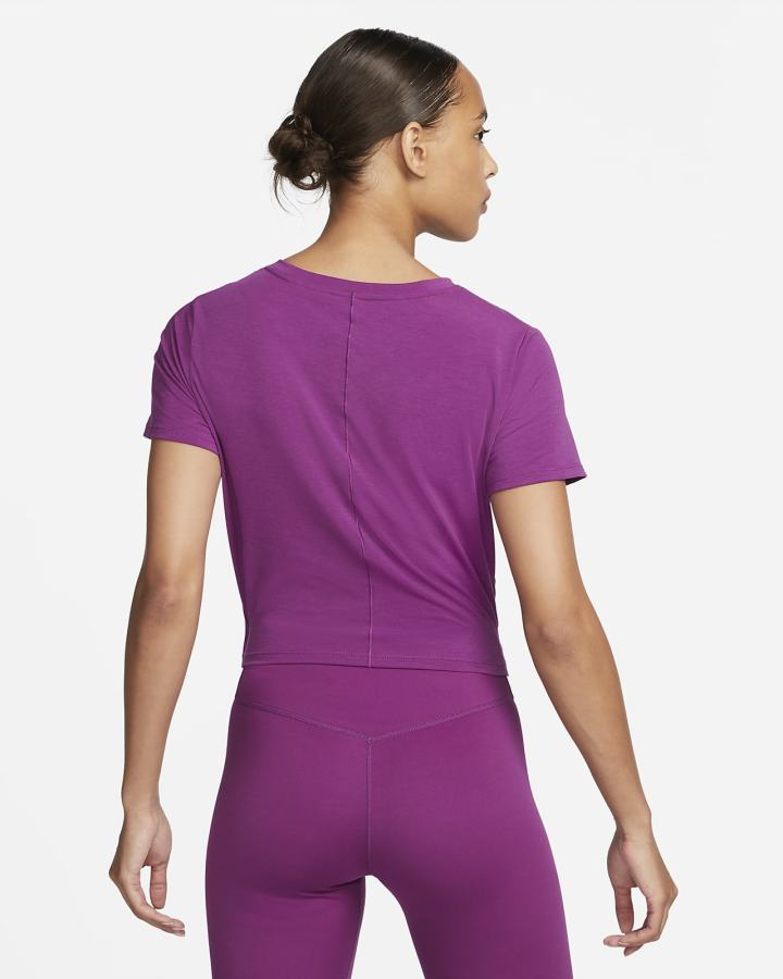 Camiseta Nike Dri-FIT One Luxe Twist Cropped Short-Sleeve Top Mujer Moradas | RXPOS-2103