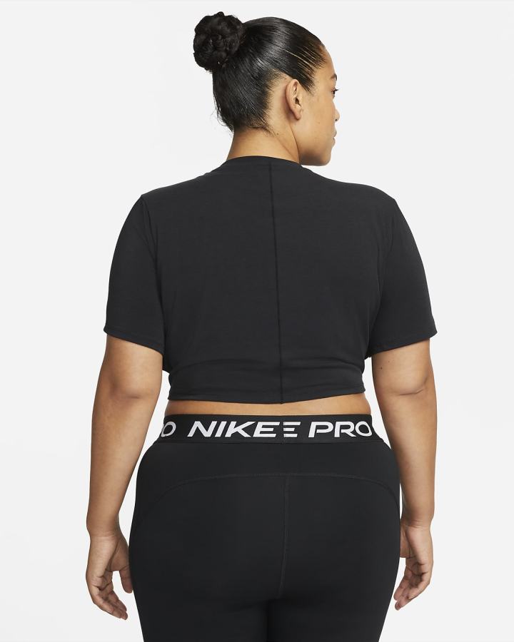 Camiseta Nike Dri-FIT One Luxe Twist Cropped Short-Sleeve Top Mujer Negras | TGSBZ-0956