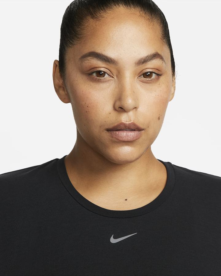 Camiseta Nike Dri-FIT One Luxe Twist Cropped Short-Sleeve Top Mujer Negras | TGSBZ-0956
