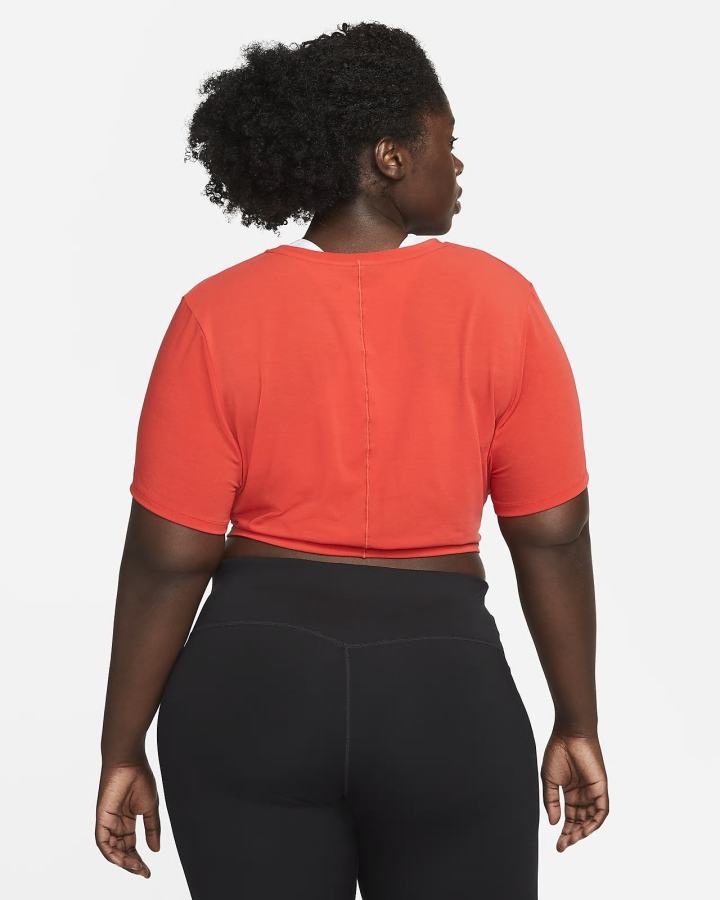 Camiseta Nike Dri-FIT One Luxe Twist Cropped Short-Sleeve Top Mujer Rojas | UZMXB-2587