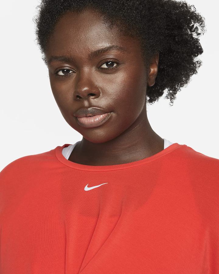 Camiseta Nike Dri-FIT One Luxe Twist Cropped Short-Sleeve Top Mujer Rojas | UZMXB-2587