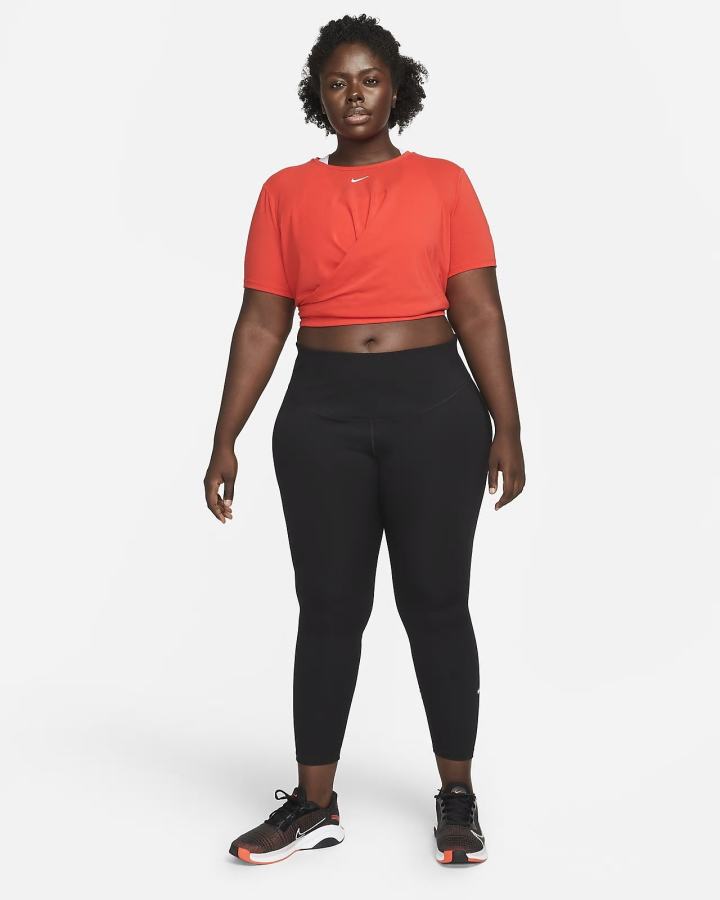 Camiseta Nike Dri-FIT One Luxe Twist Cropped Short-Sleeve Top Mujer Rojas | UZMXB-2587