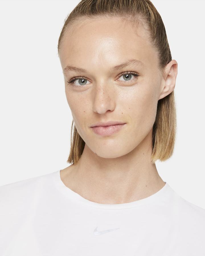 Camiseta Nike Dri-FIT One Luxe Twist Cropped Short-Sleeve Top Mujer Blancas | XTNDY-9640