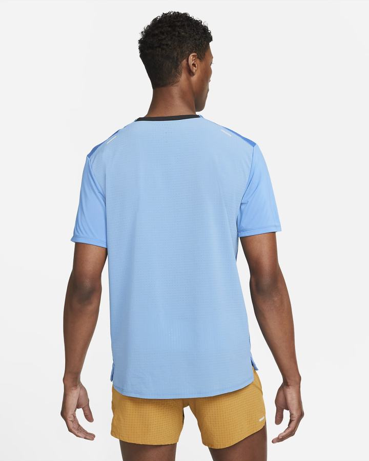 Camiseta Nike Dri-FIT Rise 365 Short-Sleeve Trail Hombre Azules Verde Menta | ABYPG-3697