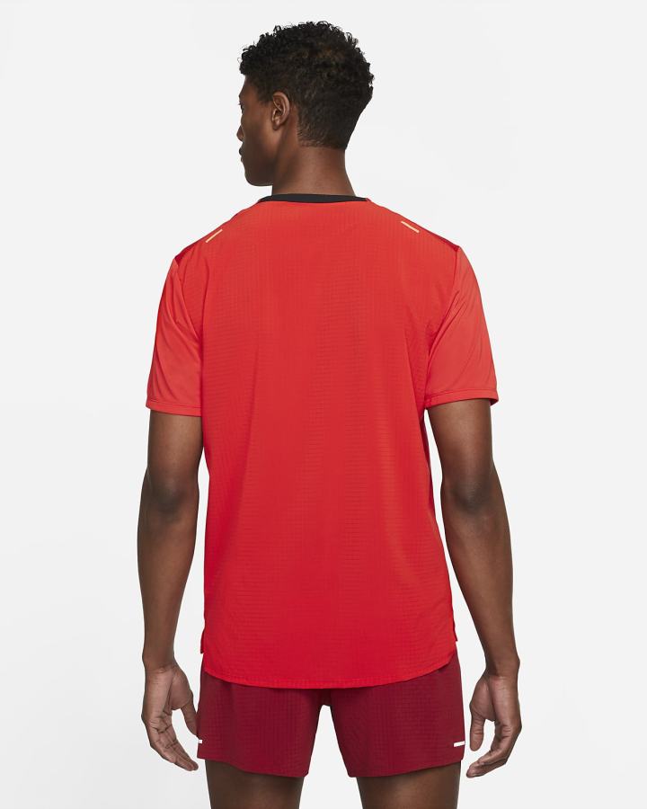 Camiseta Nike Dri-FIT Rise 365 Short-Sleeve Trail Hombre Rojas Amarillo Oscuro | CPYKU-8913
