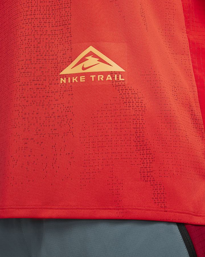 Camiseta Nike Dri-FIT Rise 365 Short-Sleeve Trail Hombre Rojas Amarillo Oscuro | CPYKU-8913