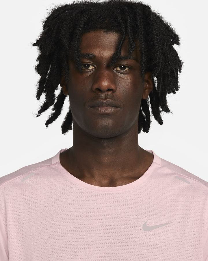 Camiseta Nike Dri-FIT Rise 365 Short-Sleeve Hombre Rosas | ECRIL-4358