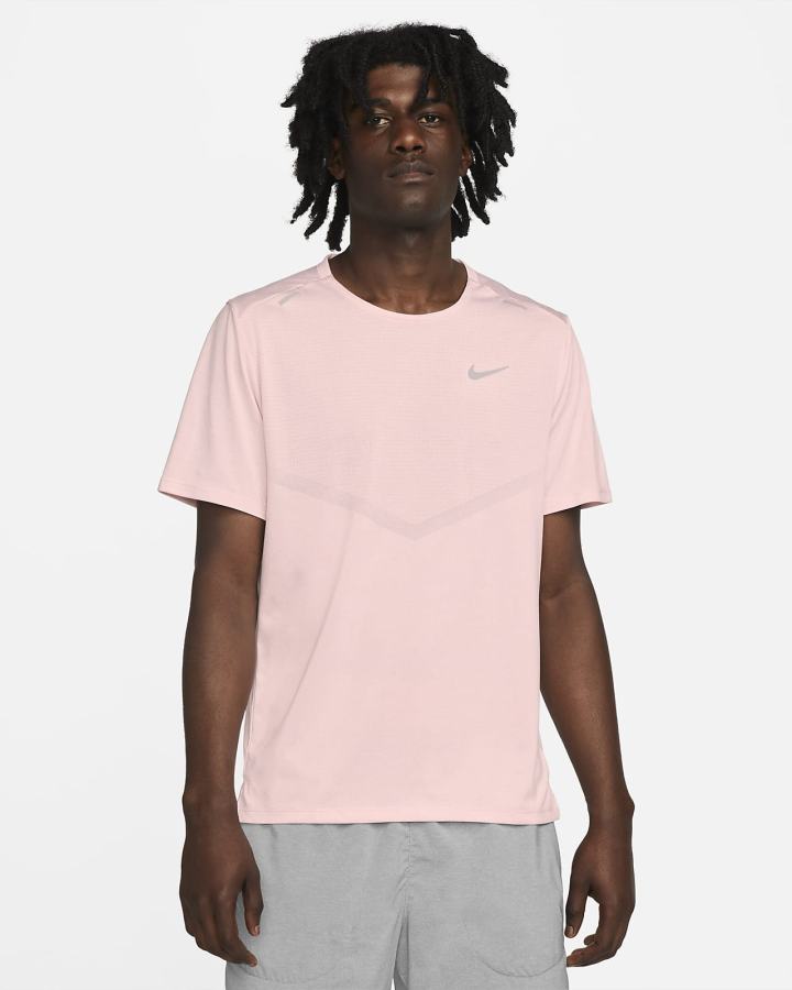 Camiseta Nike Dri-FIT Rise 365 Short-Sleeve Hombre Rosas | ECRIL-4358