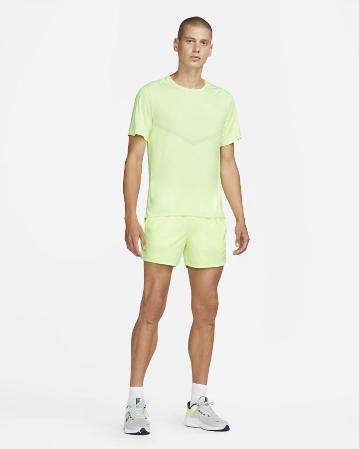 Camiseta Nike Dri-FIT Rise 365 Short-Sleeve Hombre Verde | EFNXU-3721