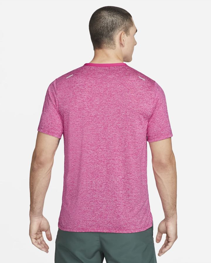 Camiseta Nike Dri-FIT Rise 365 Short-Sleeve Hombre Rosas | EILCD-0341