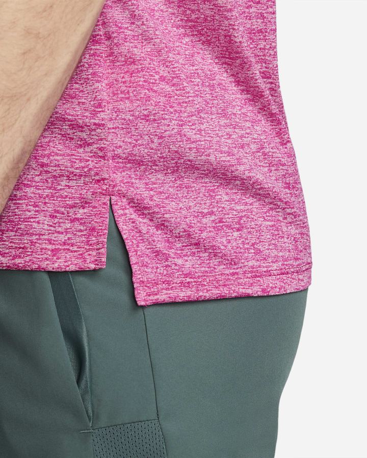 Camiseta Nike Dri-FIT Rise 365 Short-Sleeve Hombre Rosas | EILCD-0341