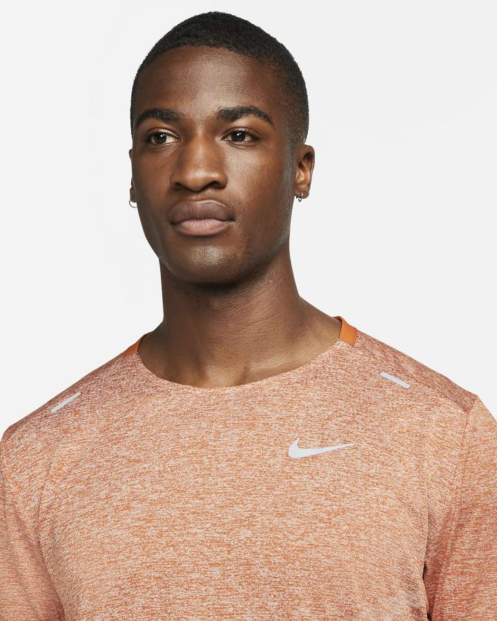 Camiseta Nike Dri-FIT Rise 365 Short-Sleeve Hombre Marrones | FERND-6418
