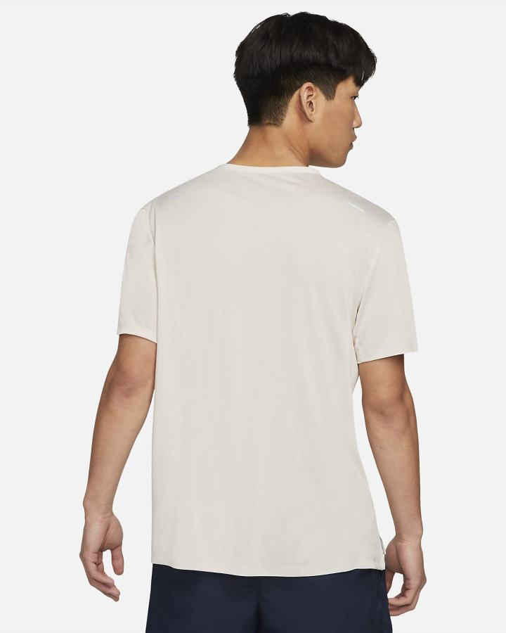 Camiseta Nike Dri-FIT Rise 365 Short-Sleeve Hombre Beige Claro | HJWZP-2630