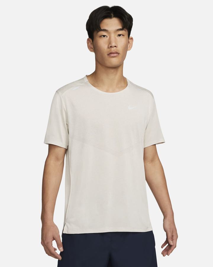 Camiseta Nike Dri-FIT Rise 365 Short-Sleeve Hombre Beige Claro | HJWZP-2630