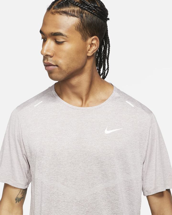 Camiseta Nike Dri-FIT Rise 365 Short-Sleeve Hombre Moradas Claro | KHFBS-0598