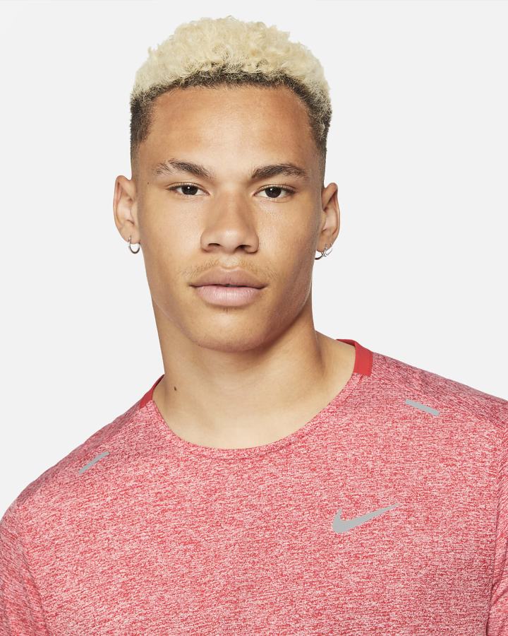 Camiseta Nike Dri-FIT Rise 365 Short-Sleeve Hombre Rojas | MAPNQ-2478