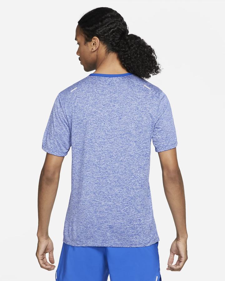 Camiseta Nike Dri-FIT Rise 365 Short-Sleeve Hombre Azul Real | MUBXY-6034